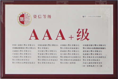 资信等级AAA+级